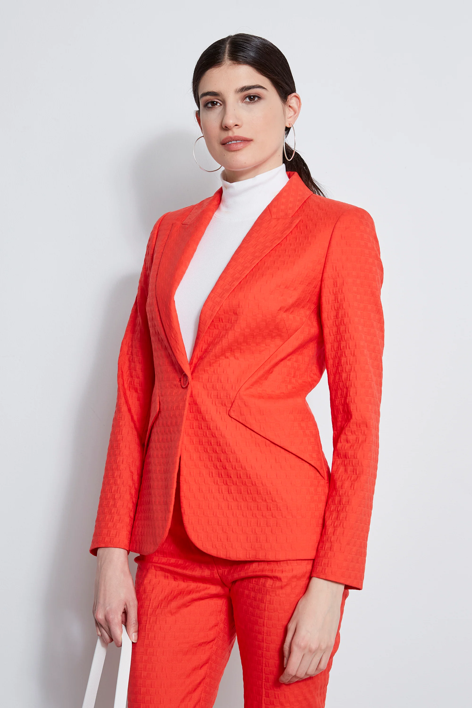 Jacquard Stretch Panel Blazer - Inholu
